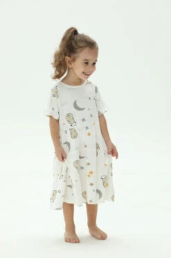 Baa Baa Sheepz Tiered Dress Goodnight Baa Baa White -Motherswork Store 0E1A7267