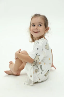Baa Baa Sheepz Tiered Dress Goodnight Baa Baa White -Motherswork Store 0E1A7292