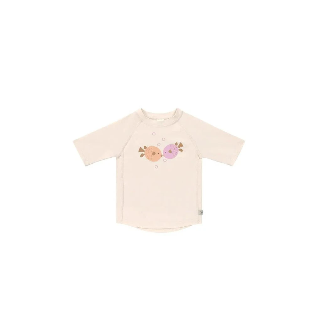 Lassig Girls Short Sleeve Rashguard Fish Milky 1 Lassig Girls Short Sleeve Rashguard Fish Milky