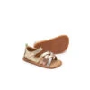 Tip Toey Joey Toddler Sandal Criss Cross - Chm/ M.Salmon/ Rose Gold