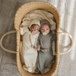 Mushie Ribbed Knotted Baby Gown 21 Mushie Ribbed Knotted Baby Gown -Motherswork Store 1 5763a5fd f87a 4ca4 90e0 2fb4de1d9a0f