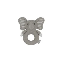 Living Textiles Knitted Rattle - Mason The Elephant