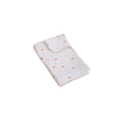 Elly Jersey Blanket - White Hearts