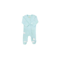 Motherswork X Le Petit Society Baby Organic Zip Sleepsuit In Cloud Print
