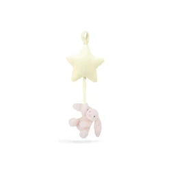 Little Jellycat Bashful Pink Bunny Star Musical Pull