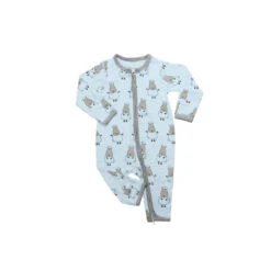 Baa Baa Sheepz Romper Zip Big Sheepz Blue With Grey Border