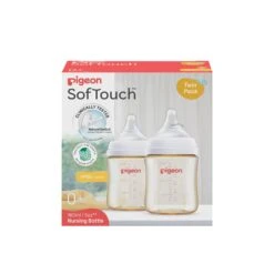 Pigeon SofTouch™ BPP Nursing Bottle PPSU (Logo Twin Pack) -Motherswork Store 81275 SofTouch BPP Nursing Bottle PPSU 160ml Twin Pack Logo Packaging Front scaled 1