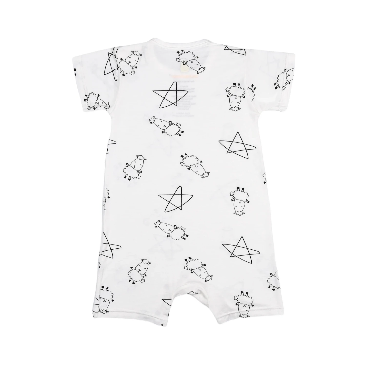 Baa Baa Sheepz Romper Short Sleeve Cute Big Star & Sheepz - White - Image 2