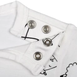 Baa Baa Sheepz Romper Short Sleeve Cute Big Star & Sheepz - White -Motherswork Store 8886481227639 baa baa sheepz romper short sleeve white motherswork 5