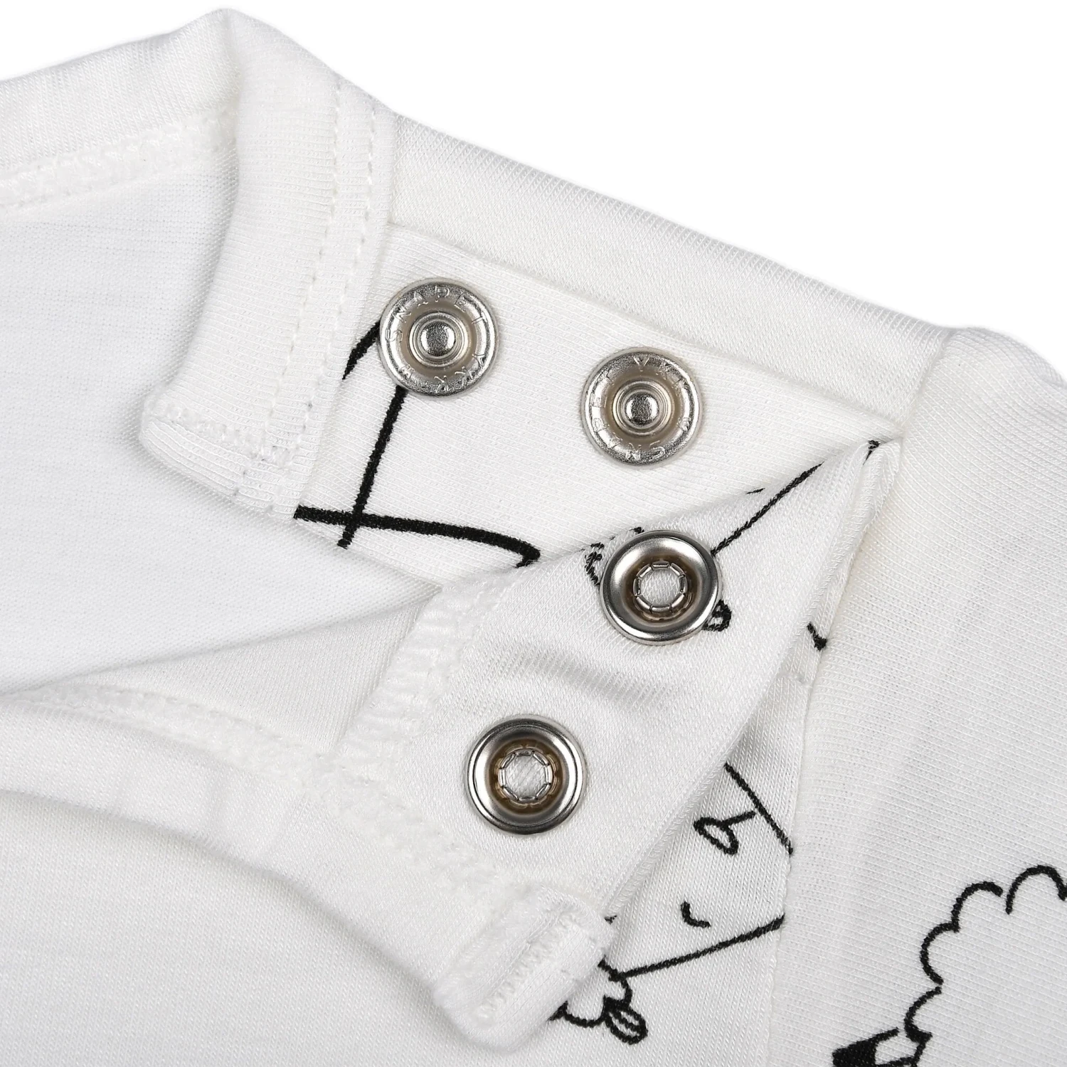 Baa Baa Sheepz Romper Short Sleeve Cute Big Star & Sheepz - White - Image 5