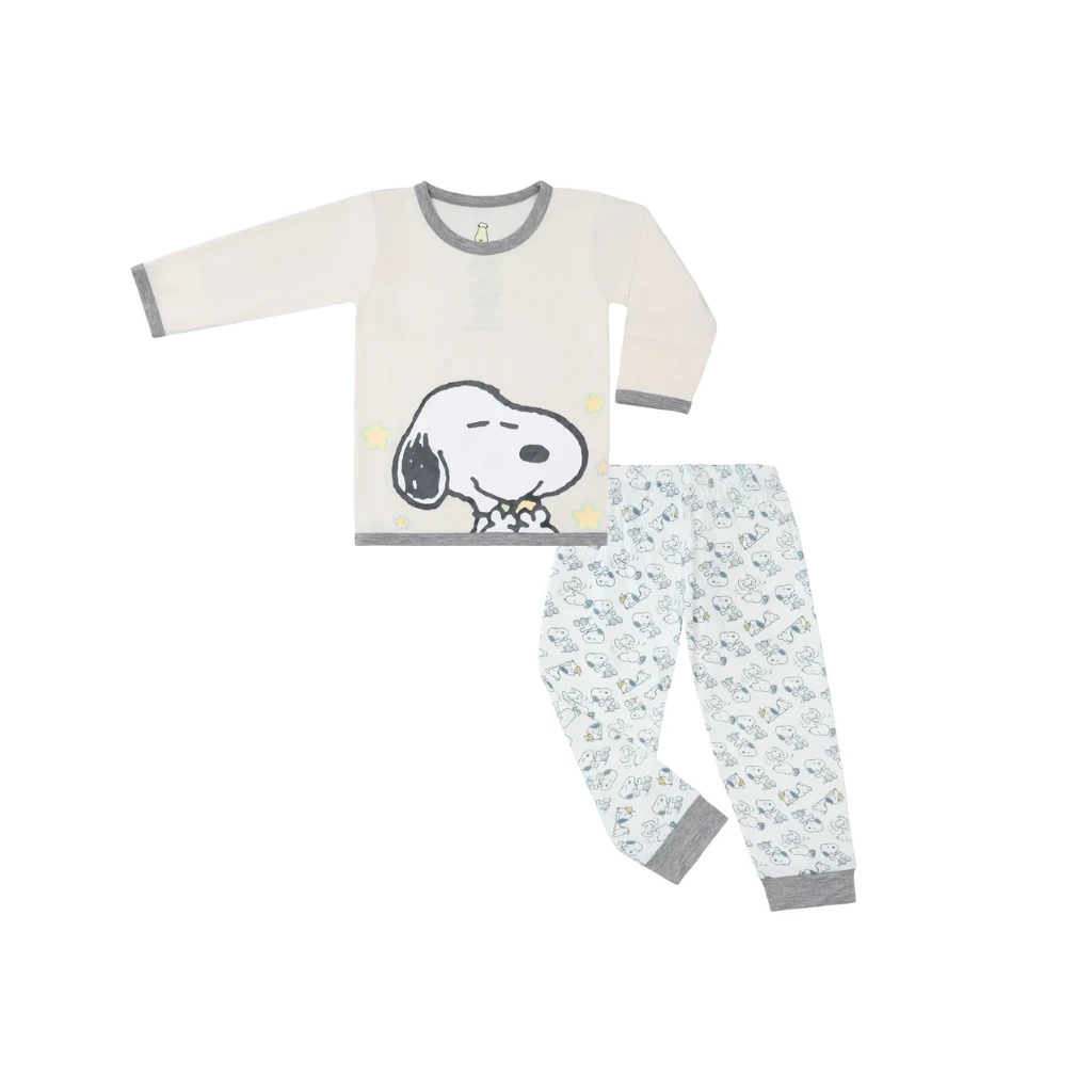 Baa Baa Sheepz X Snoopy Pyjamas Baby Set (Yellow) 1 Baa Baa Sheepz X Snoopy Pyjamas Baby Set (Yellow)