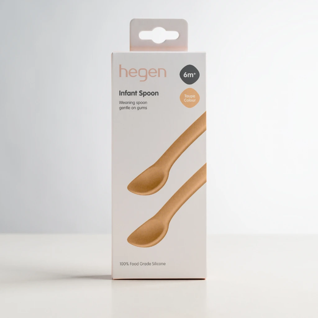 Hegen Infant Spoon Silicone (Taupe) 2 Hegen Infant Spoon Silicone (Taupe) - Image 2