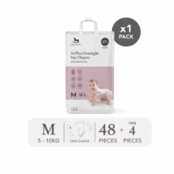 Applecrumby® Airplus Overnight Tape Night Diapers (Mega)