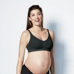 Bravado Body Silk Seamless Nursing Bra (Black) -Motherswork Store BSS 0004 1401 BSS BLA Anna Pregnant Front 2048x 89a8dab2 e159 4878 b586 84030d565f27