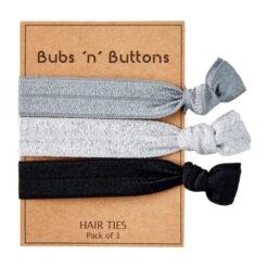 Bubs 'n' Buttons Hair Ties - 3pcs Pack -Motherswork Store Bubs n Buttons Hair Ties 3 Pack Moonlight