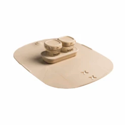 Hegen Mealtime Starter Kit With Foldable Placemat (Taupe)