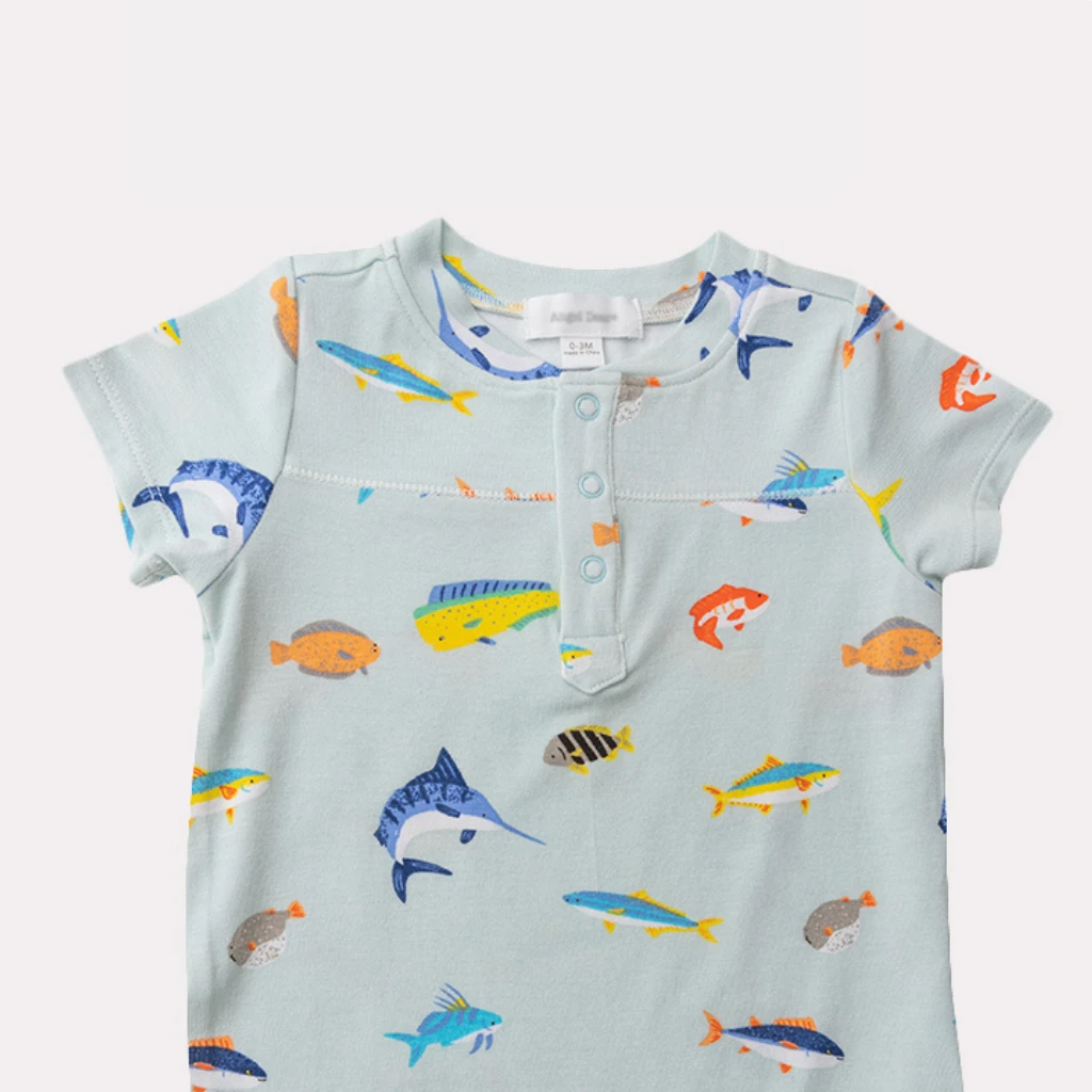 Angel Dear Tropical Fish Boy Bodysuit (Blue) 3 Angel Dear Tropical Fish Boy Bodysuit (Blue) - Image 3