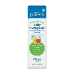 Dr. Brown's Dr. Brown’s™ Happy Teeth Fluoride-Free Toothpaste (Apple Pear) -Motherswork Store HG025 Packaging F Toothpaste Pear Apple Carton F7 Rendering