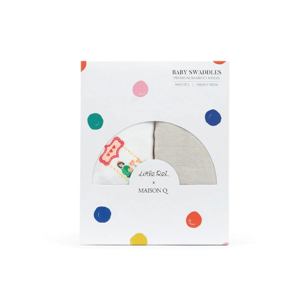 Little Rei X Maison Q Swaddle - 2pc 3 Little Rei X Maison Q Swaddle - 2pc - Image 3