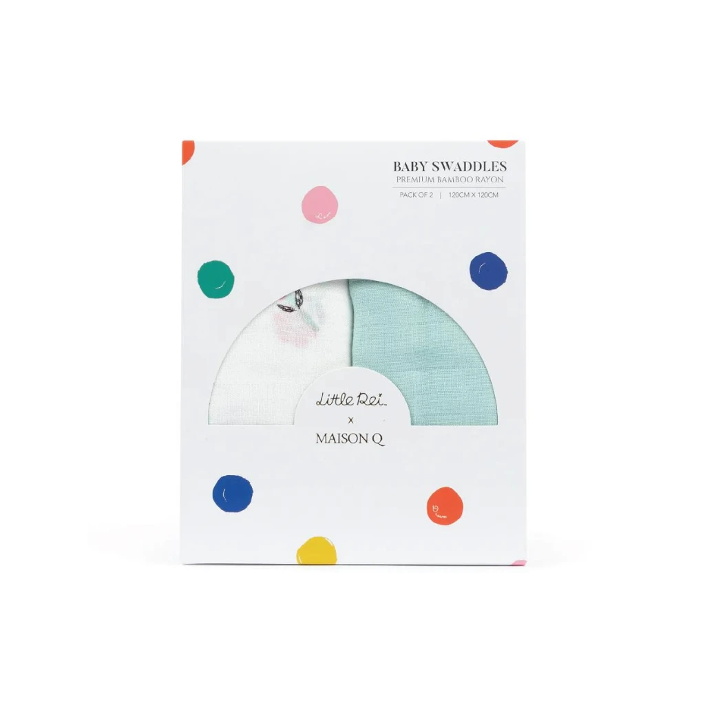 Little Rei X Maison Q Swaddle - 2pc 2 Little Rei X Maison Q Swaddle - 2pc - Image 2