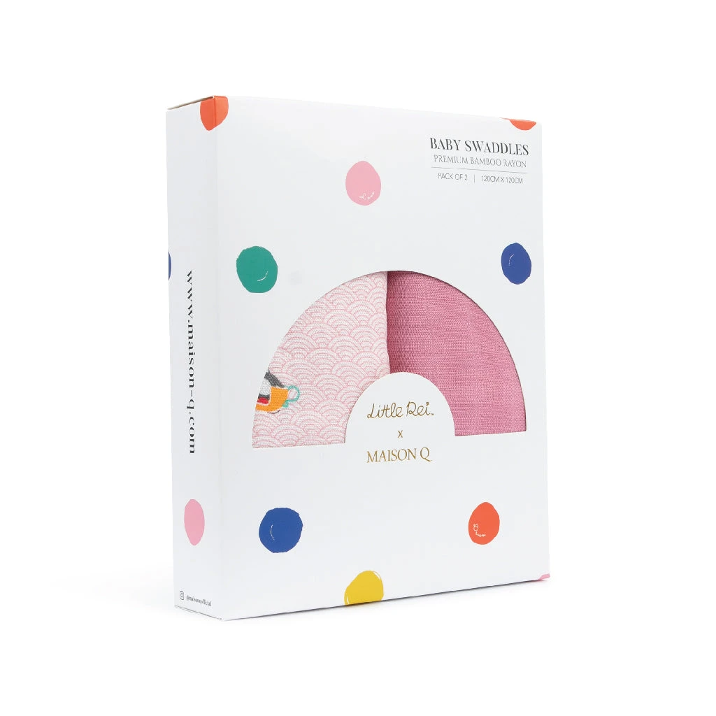 Little Rei X Maison Q Swaddle - 2pc 5 Little Rei X Maison Q Swaddle - 2pc - Image 5