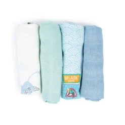 Little Rei X Maison Q Animal Balloon Wash Cloth - 4pc -Motherswork Store MaisonQ WashCloth4PieceAnimalBalloon