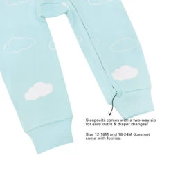 Motherswork X Le Petit Society Baby Organic Zip Sleepsuit In Cloud Print -Motherswork Store NewProject 25