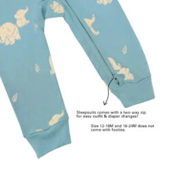 Motherswork X Le Petit Society Baby Organic Zip Sleepsuit In Elephant Print -Motherswork Store NewProject 36