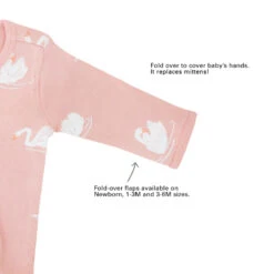 Motherswork X Le Petit Society Baby Organic Zip Sleepsuit In Swan Print -Motherswork Store NewProject 42