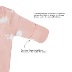 Motherswork X Le Petit Society Baby Organic Zip Sleepsuit In Swan Print -Motherswork Store NewProject 44