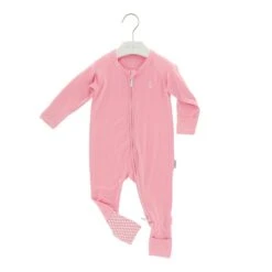 Raph&Remy Long Sleeve Premium Bamboo Zippie - Blush Pink