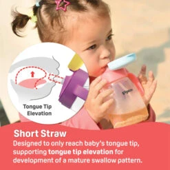 Pigeon StarTouch™ Straw Cup With Gravity Ball (250ml) -Motherswork Store StarTouch 4 ShortStraw