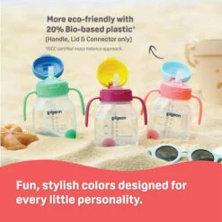 Pigeon StarTouch™ Straw Cup With Gravity Ball (250ml) -Motherswork Store StarTouch 9 Ecofriendly