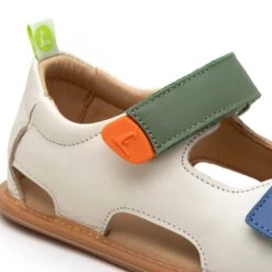 Tip Toey Joey Explore Sandals - Tapioca/Blue Tang/Salsa -Motherswork Store TTJ explore sandals tapioca blue tang 3