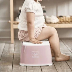 Babybjorn Step Stool -Motherswork Store babybjorn step stool powder pink white 061264 002