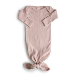 Mushie Ribbed Knotted Baby Gown 17 Mushie Ribbed Knotted Baby Gown -Motherswork Store blush f018ddd2 9fa9 496f a660 2dc577793310