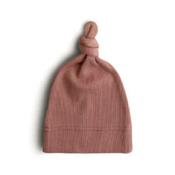 Mushie Ribbed Baby Beanie -Motherswork Store cedar