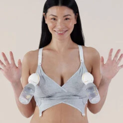 Bravado Pumping & Nursing Bra Sustainable Dove Heather -Motherswork Store dove