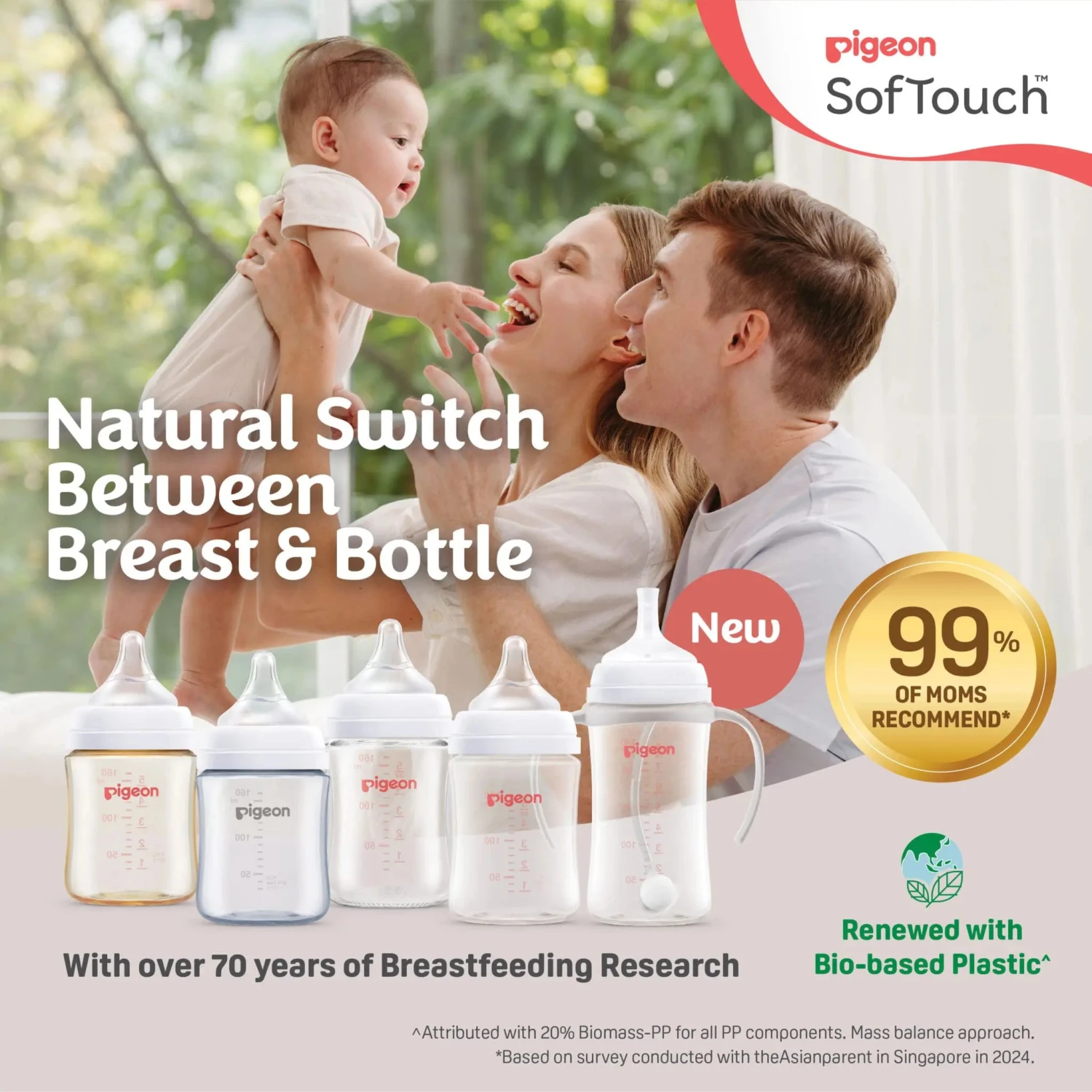 Pigeon SofTouch™ BPP Nursing Bottle T-Ester (Logo) 2 Pigeon SofTouch™ BPP Nursing Bottle T-Ester (Logo) - Image 2