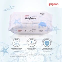 Pigeon Embossed Baby Wipes 100% Pure Water 70s 6 In 1 -Motherswork Store embossed wet wipes