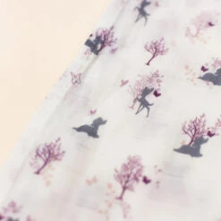 Elly Organic Cotton Swaddle - Forest Bambi 5 Elly Organic Cotton Swaddle - Forest Bambi -Motherswork Store forestbambi2