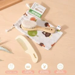 Haakaa Goat Wool Baby Brush & Comb Set -Motherswork Store haakaa goat wool baby brush comb set 6