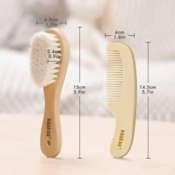 Haakaa Goat Wool Baby Brush & Comb Set -Motherswork Store haakaa goat wool baby brush comb set 7