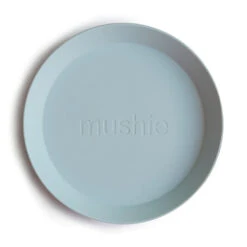 Mushie Round Dinnerware Plate, Set Of 2 -Motherswork Store powderblue 307cf1e2 f463 4476 999e 962d842b0866