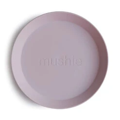 Mushie Round Dinnerware Plate, Set Of 2 -Motherswork Store softlilac 8e91ae9c 80af 46d3 b6ec ef69eb7db852