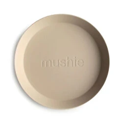 Mushie Round Dinnerware Plate, Set Of 2 -Motherswork Store vanilla 28207bd7 b2df 4265 957b 2f293f02a047